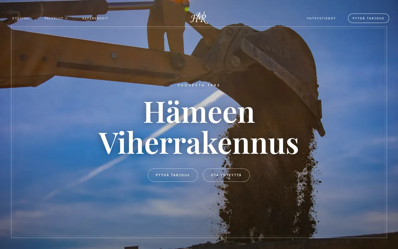 Screenshot: H-viherrakennus.fi